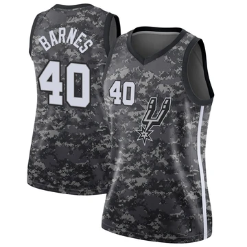 San Antonio Spurs Swingman Jersey - City Edition Black Harrison Barnes ＃40 Women's