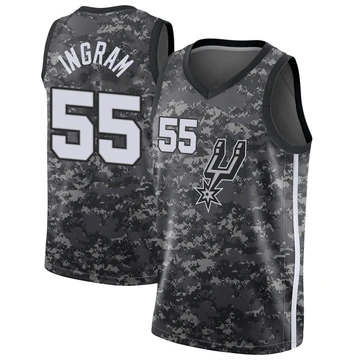 San Antonio Spurs Swingman Jersey - City Edition Black Harrison Ingram ＃55 Men's
