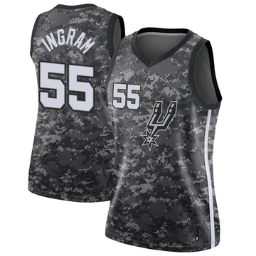 San Antonio Spurs Swingman Jersey - City Edition Black Harrison Ingram ＃55 Women's