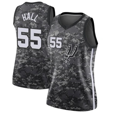 San Antonio Spurs Swingman Jersey - City Edition Black Jordan Hall ＃55 Women's