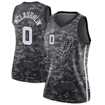 San Antonio Spurs Swingman Jersey - City Edition Black Jordan McLaughlin ＃0 Women's