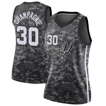 San Antonio Spurs Swingman Jersey - City Edition Black Julian Champagnie ＃30 Women's