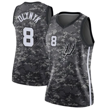 San Antonio Spurs Swingman Jersey - City Edition Black Kelly Olynyk ＃8 Women's