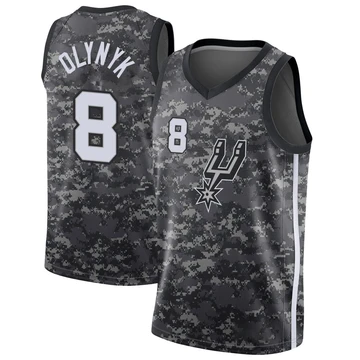 San Antonio Spurs Swingman Jersey - City Edition Black Kelly Olynyk ＃8 Youth