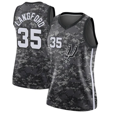 San Antonio Spurs Swingman Jersey - City Edition Black Romeo Langford ＃35 Women's