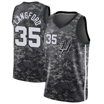 San Antonio Spurs Swingman Jersey - City Edition Black Romeo Langford ＃35 Youth