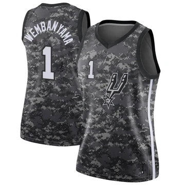 San Antonio Spurs Swingman Jersey - City Edition Black Victor Wembanyama ＃1 Women's