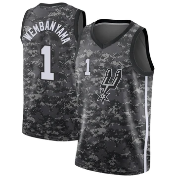 San Antonio Spurs Swingman Jersey - City Edition Black Victor Wembanyama ＃1 Youth