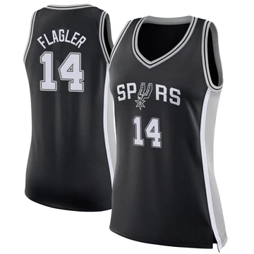 San Antonio Spurs Swingman Jersey - Icon Edition Black Adam Flagler ＃14 Women's