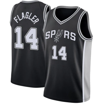 San Antonio Spurs Swingman Jersey - Icon Edition Black Adam Flagler ＃14 Youth