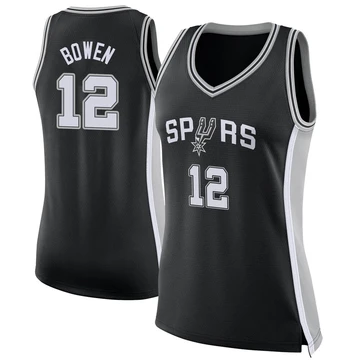 San Antonio Spurs Swingman Jersey - Icon Edition Black Bruce Bowen ＃12 Women's