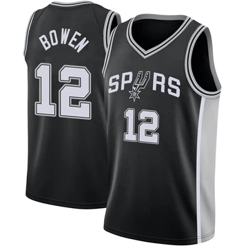 San Antonio Spurs Swingman Jersey - Icon Edition Black Bruce Bowen ＃12 Youth