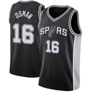 San Antonio Spurs Swingman Jersey - Icon Edition Black Cedi Osman ＃16 Youth