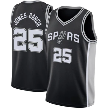 San Antonio Spurs Swingman Jersey - Icon Edition Black David Jones-Garcia ＃25 Men's