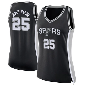 San Antonio Spurs Swingman Jersey - Icon Edition Black David Jones Garcia ＃25 Women's