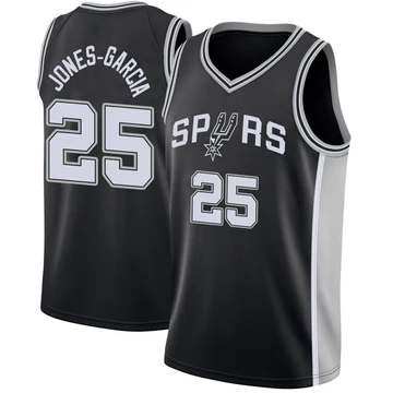 San Antonio Spurs Swingman Jersey - Icon Edition Black David Jones-Garcia ＃25 Youth