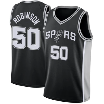 San Antonio Spurs Swingman Jersey - Icon Edition Black David Robinson ＃50 Men's