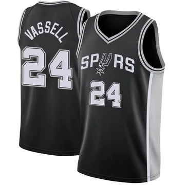 San Antonio Spurs Swingman Jersey - Icon Edition Black Devin Vassell ＃24 Youth