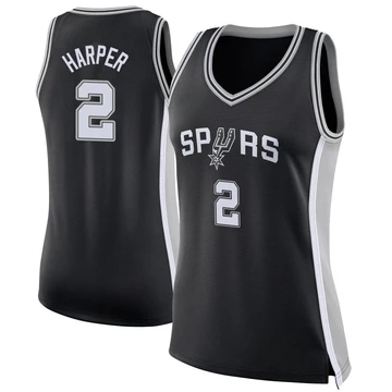 San Antonio Spurs Swingman Jersey - Icon Edition Black Dylan Harper ＃2 Women's