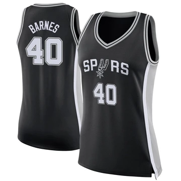San Antonio Spurs Swingman Jersey - Icon Edition Black Harrison Barnes ＃40 Women's