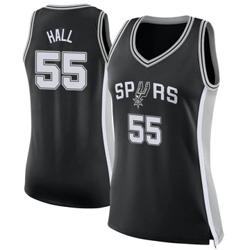 San Antonio Spurs Swingman Jersey - Icon Edition Black Jordan Hall ＃55 Women's