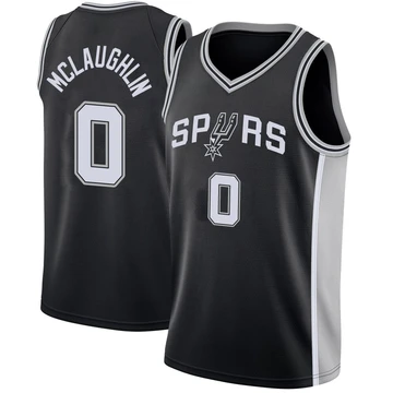 San Antonio Spurs Swingman Jersey - Icon Edition Black Jordan McLaughlin ＃0 Youth