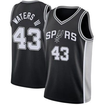 San Antonio Spurs Swingman Jersey - Icon Edition Black Lindy Waters III ＃43 Men's