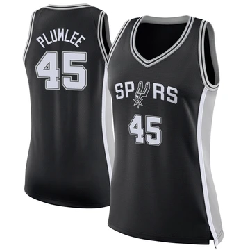 San Antonio Spurs Swingman Jersey - Icon Edition Black Mason Plumlee ＃45 Women's