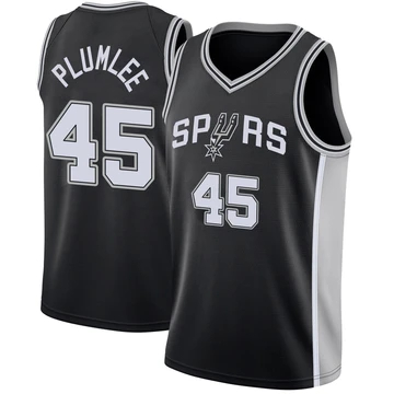 San Antonio Spurs Swingman Jersey - Icon Edition Black Mason Plumlee ＃45 Youth