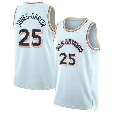 San Antonio Spurs Swingman Light Blue City Edition Jersey 2024/25 David Jones-Garcia ＃25 Youth