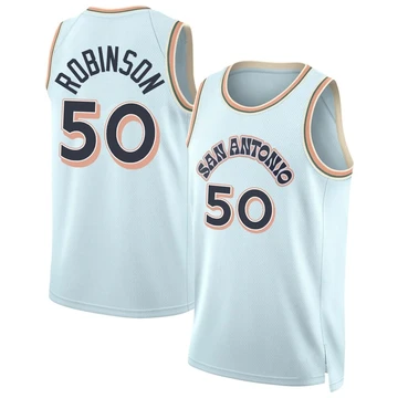 San Antonio Spurs Swingman Light Blue City Edition Jersey 2024/25 David Robinson ＃50 Men's
