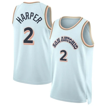 San Antonio Spurs Swingman Light Blue City Edition Jersey 2024/25 Dylan Harper ＃2 Men's