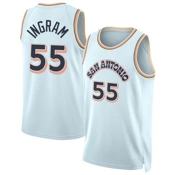 San Antonio Spurs Swingman Light Blue City Edition Jersey 2024/25 Harrison Ingram ＃55 Men's
