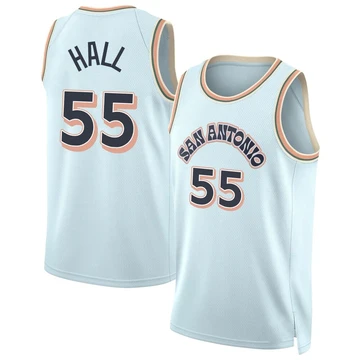 San Antonio Spurs Swingman Light Blue City Edition Jersey 2024/25 Jordan Hall ＃55 Men's
