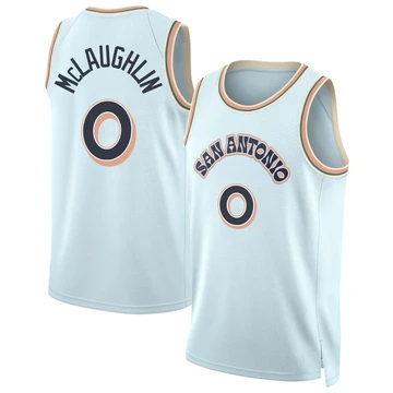 San Antonio Spurs Swingman Light Blue City Edition Jersey 2024/25 Jordan McLaughlin ＃0 Men's