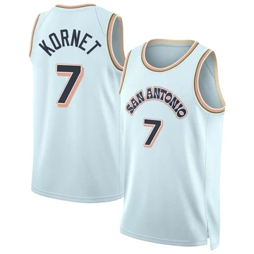 San Antonio Spurs Swingman Light Blue City Edition Jersey 2024/25 Luke Kornet ＃7 Youth