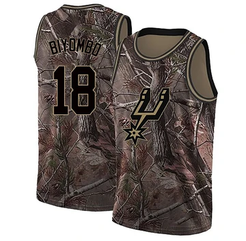San Antonio Spurs Swingman Realtree Collection Jersey Camo Bismack Biyombo ＃18 Men's