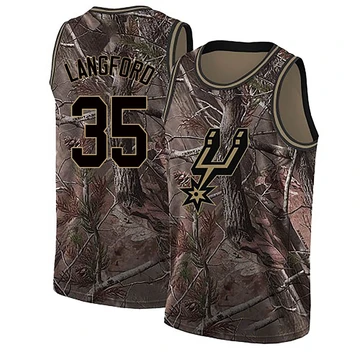 San Antonio Spurs Swingman Realtree Collection Jersey Camo Romeo Langford ＃35 Youth