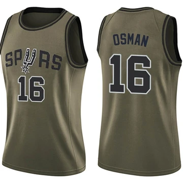 San Antonio Spurs Swingman Salute to Service Jersey Green Cedi Osman ＃16 Women's