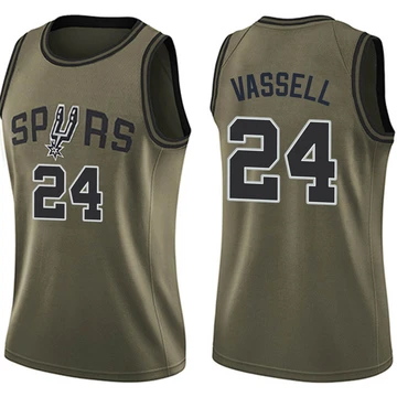 San Antonio Spurs Swingman Salute to Service Jersey Green Devin Vassell ＃24 Women's