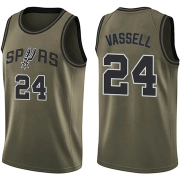 San Antonio Spurs Swingman Salute to Service Jersey Green Devin Vassell ＃24 Youth