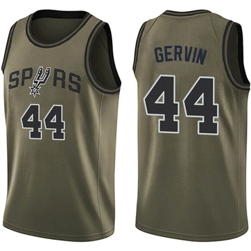 San Antonio Spurs Swingman Salute to Service Jersey Green George Gervin ＃44 Youth
