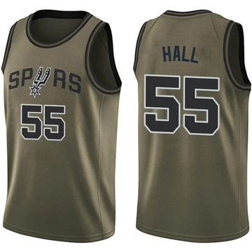 San Antonio Spurs Swingman Salute to Service Jersey Green Jordan Hall ＃55 Youth