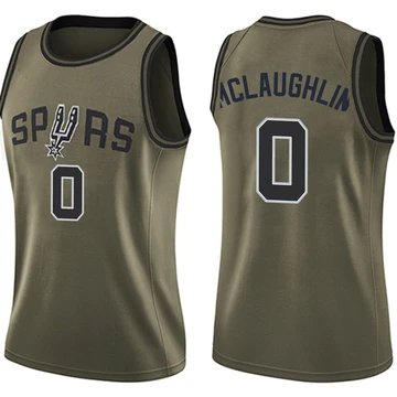 San Antonio Spurs Swingman Salute to Service Jersey Green Jordan McLaughlin ＃0 Women's