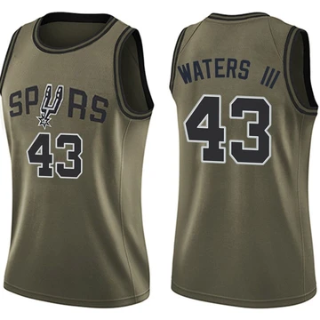 San Antonio Spurs Swingman Salute to Service Jersey Green Lindy Waters III ＃43 Women's