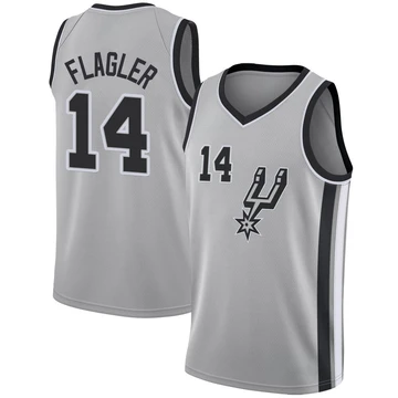 San Antonio Spurs Swingman Silver Jersey - Statement Edition Adam Flagler ＃14 Men's