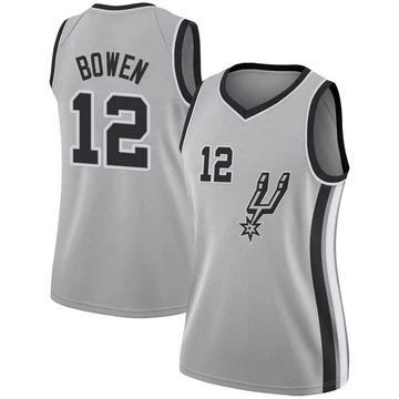 San Antonio Spurs Swingman Silver Jersey - Statement Edition Bruce Bowen ＃12 Women's