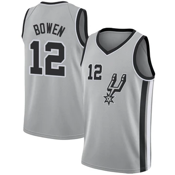 San Antonio Spurs Swingman Silver Jersey - Statement Edition Bruce Bowen ＃12 Youth