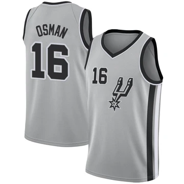 San Antonio Spurs Swingman Silver Jersey - Statement Edition Cedi Osman ＃16 Men's