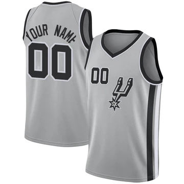 San Antonio Spurs Swingman Silver Jersey - Statement Edition Custom ＃00 Youth